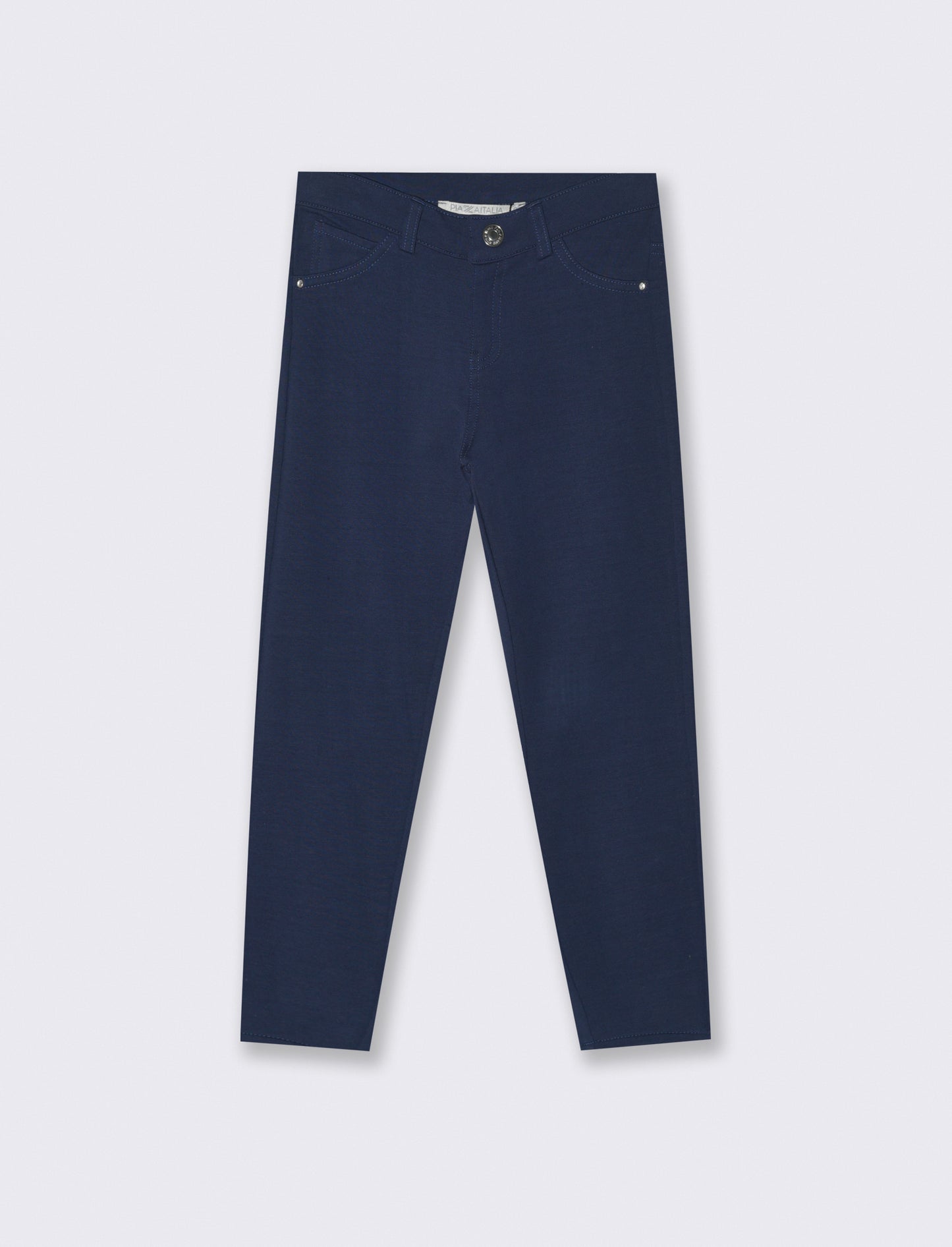 Pantaloni skinny in felpa. - Blu