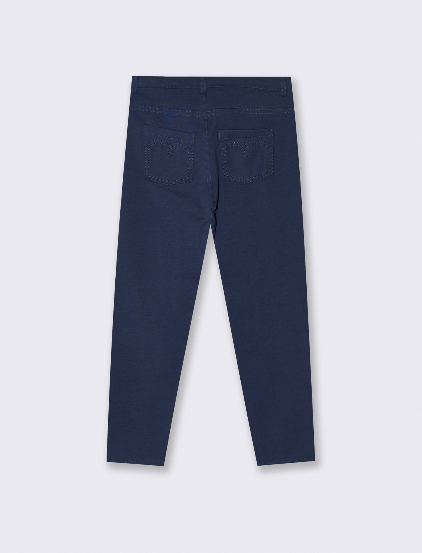 Pantaloni skinny in felpa. - Blu
