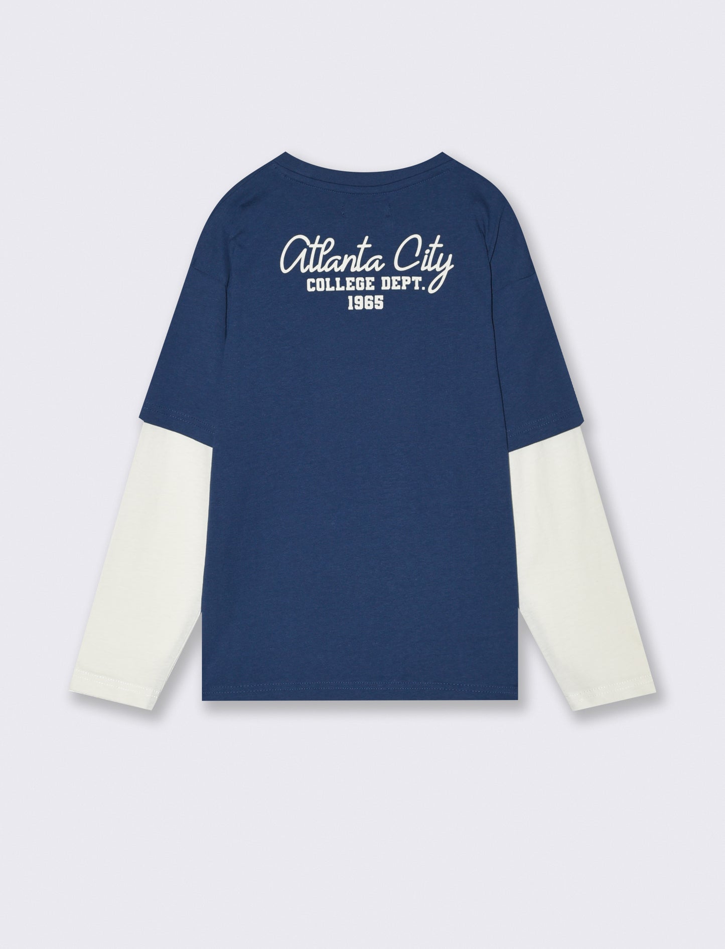 T-shirt doppia manica sporty. - Blu