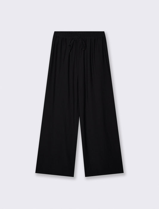 Pantaloni morbidi con elastico per lei - Nero