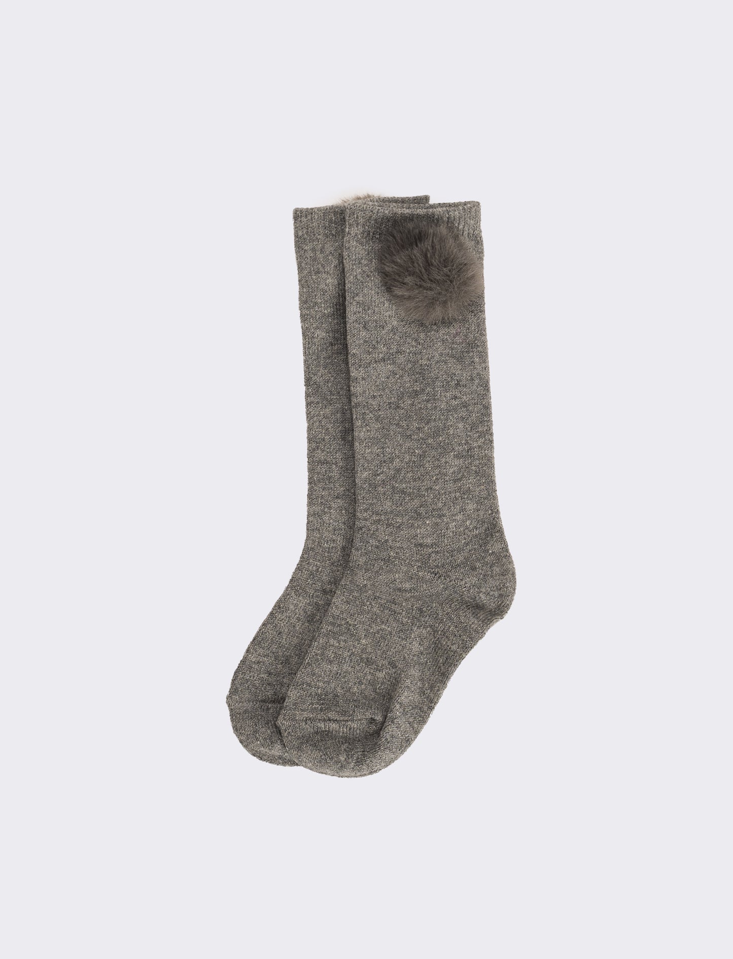 Calzino bambina con pon pon 1 paio - Grigio