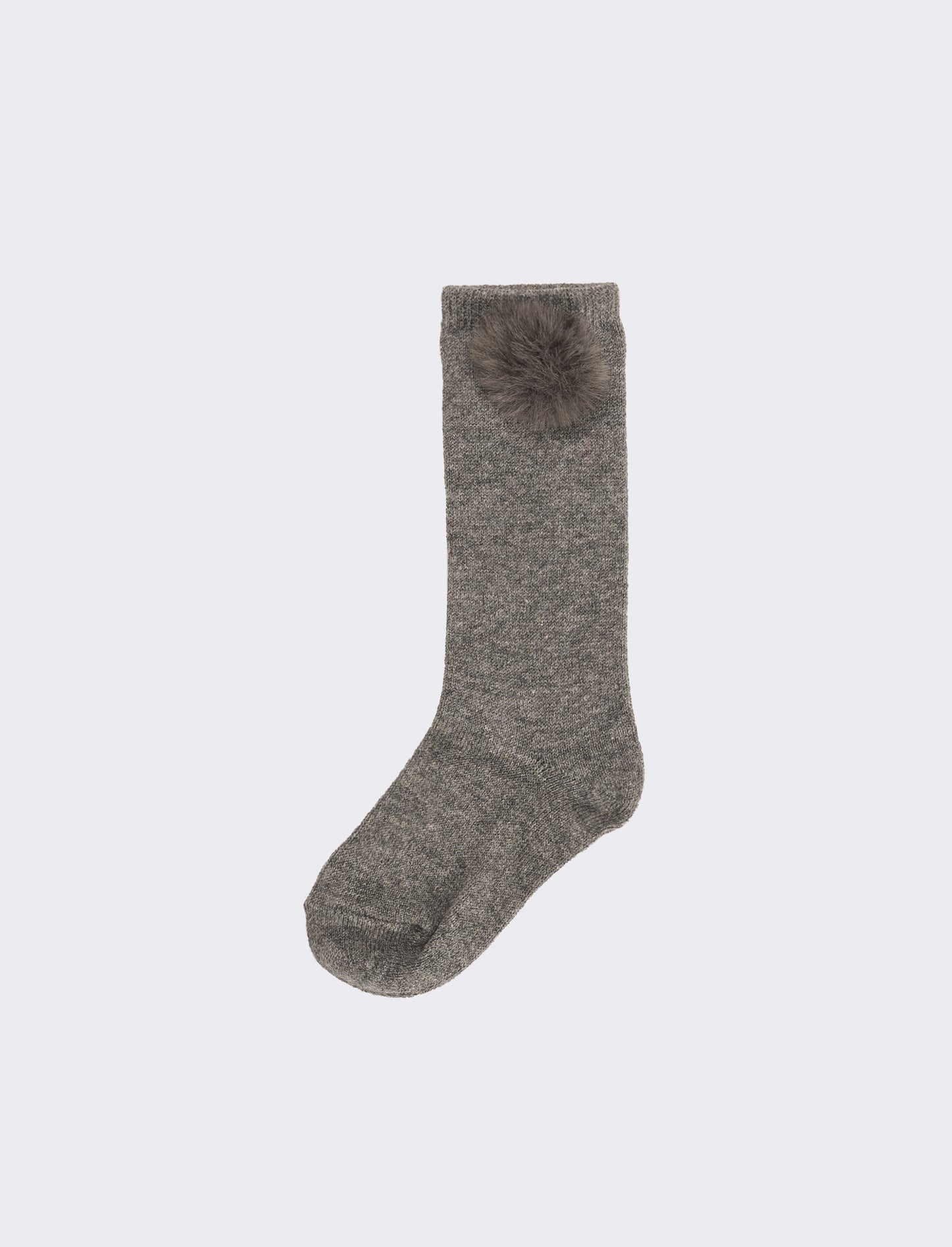 Calzino bambina con pon pon 1 paio - Grigio