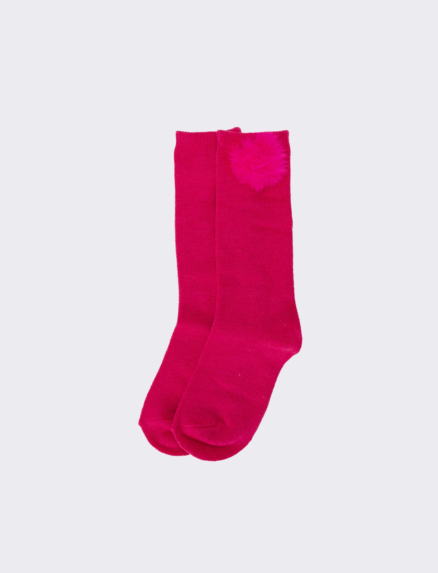 Calzino bambina con pon pon 1 paio - Rosa
