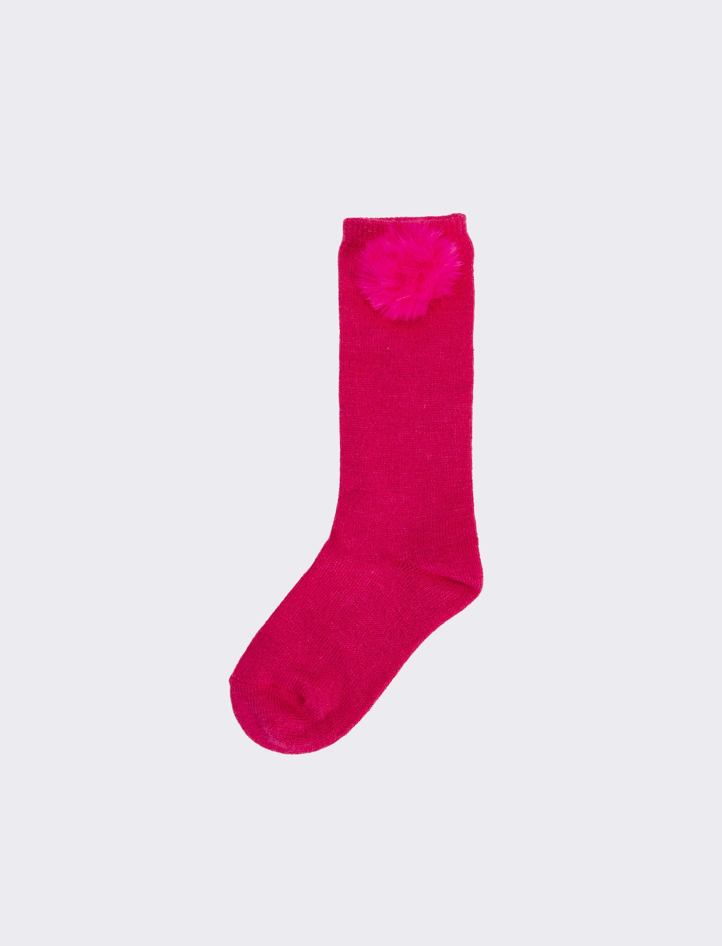 Calzino bambina con pon pon 1 paio - Rosa