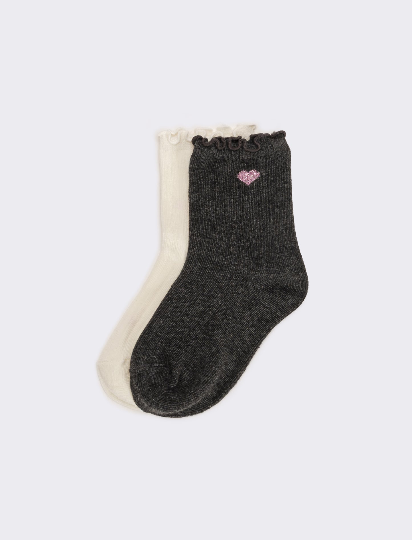 Clazini bambina 2 paia freel - Bianco-grigio