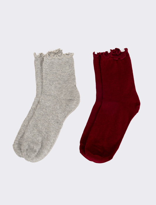 Calzini donna freel 2 paia - Grigio
