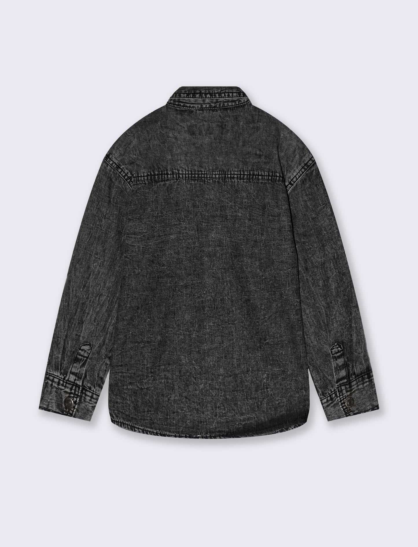 Camicia in denim. - Grigio