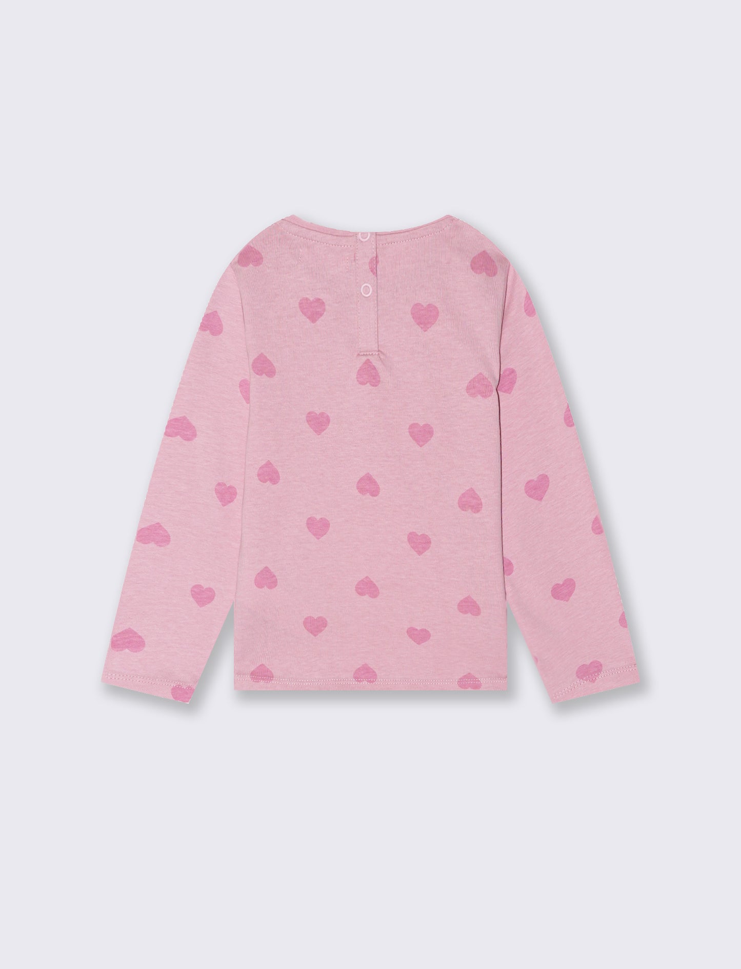 T shirt con fantasia e stampa - Rosa