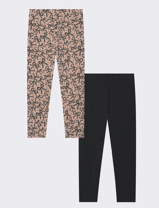 2pack leggings elasticizzati - Nero-rosa