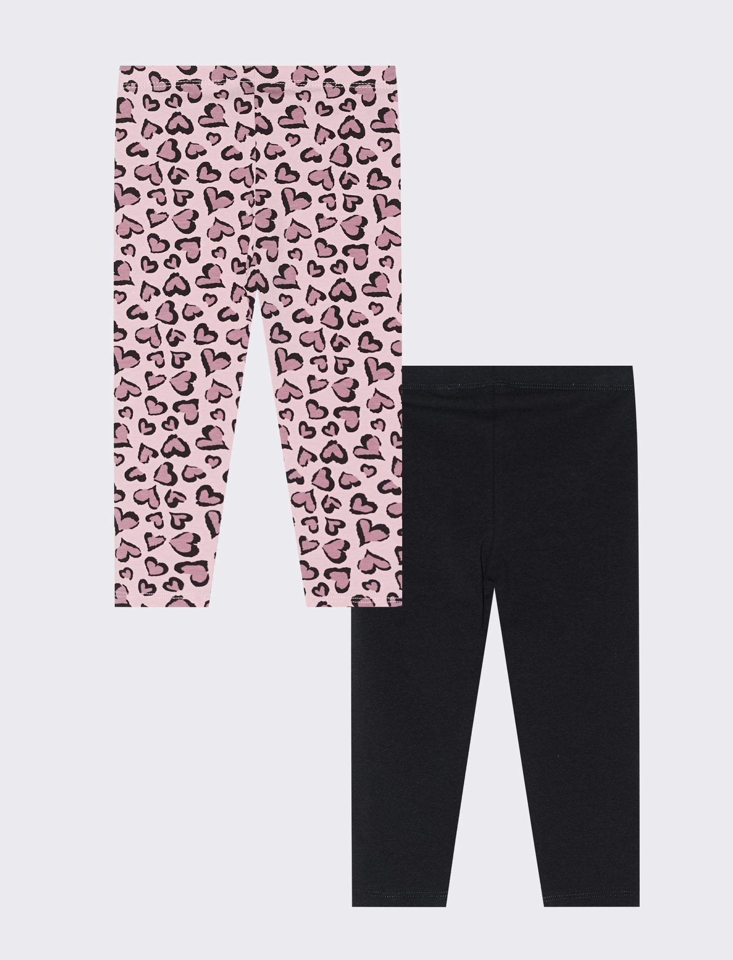 Pack 2 leggins in cotone - Nero