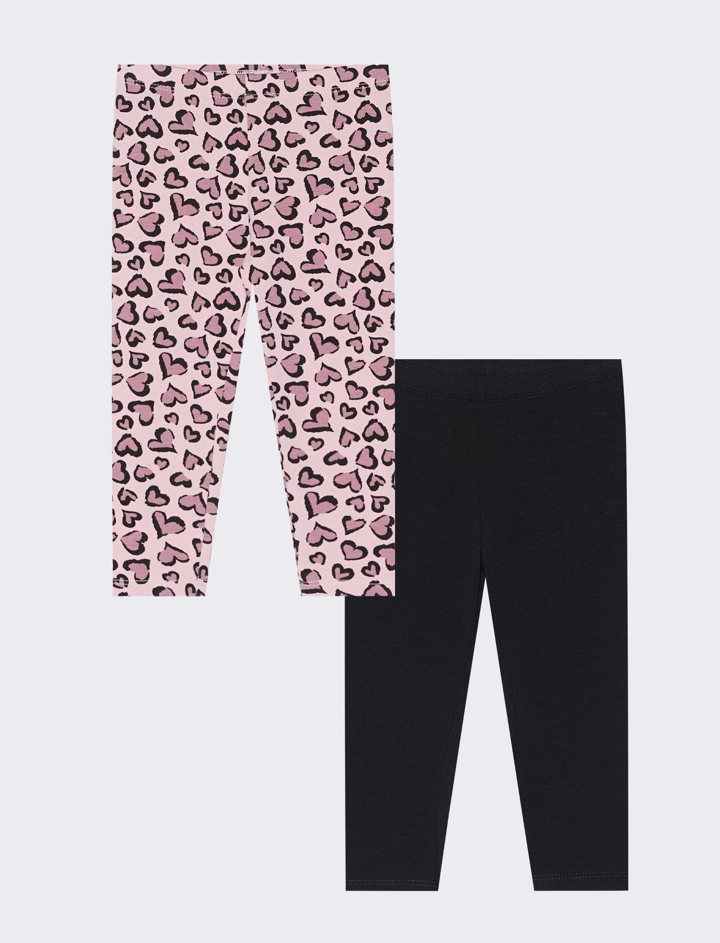 Pack 2 leggins in cotone - Nero