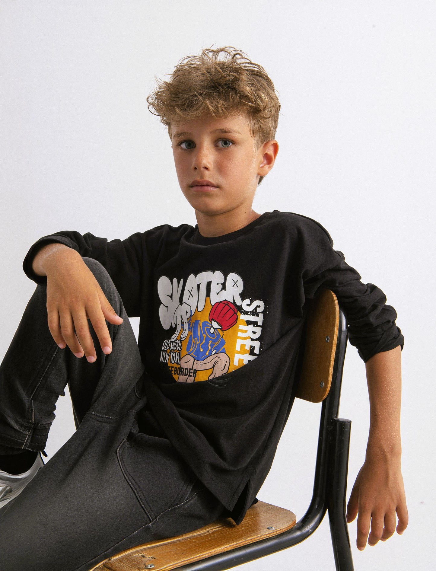 T-shirt maniche lunghe - Nero