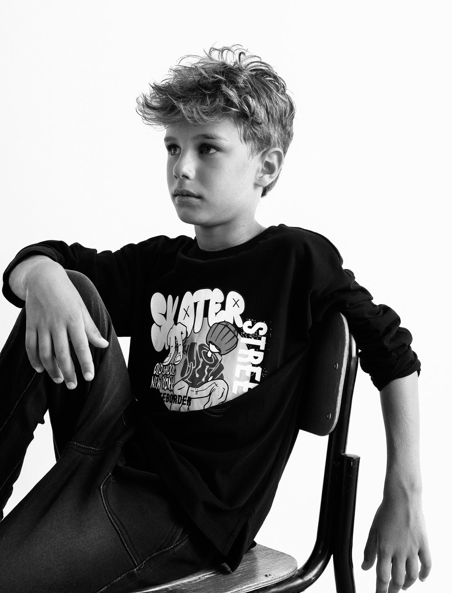 T-shirt maniche lunghe - Nero