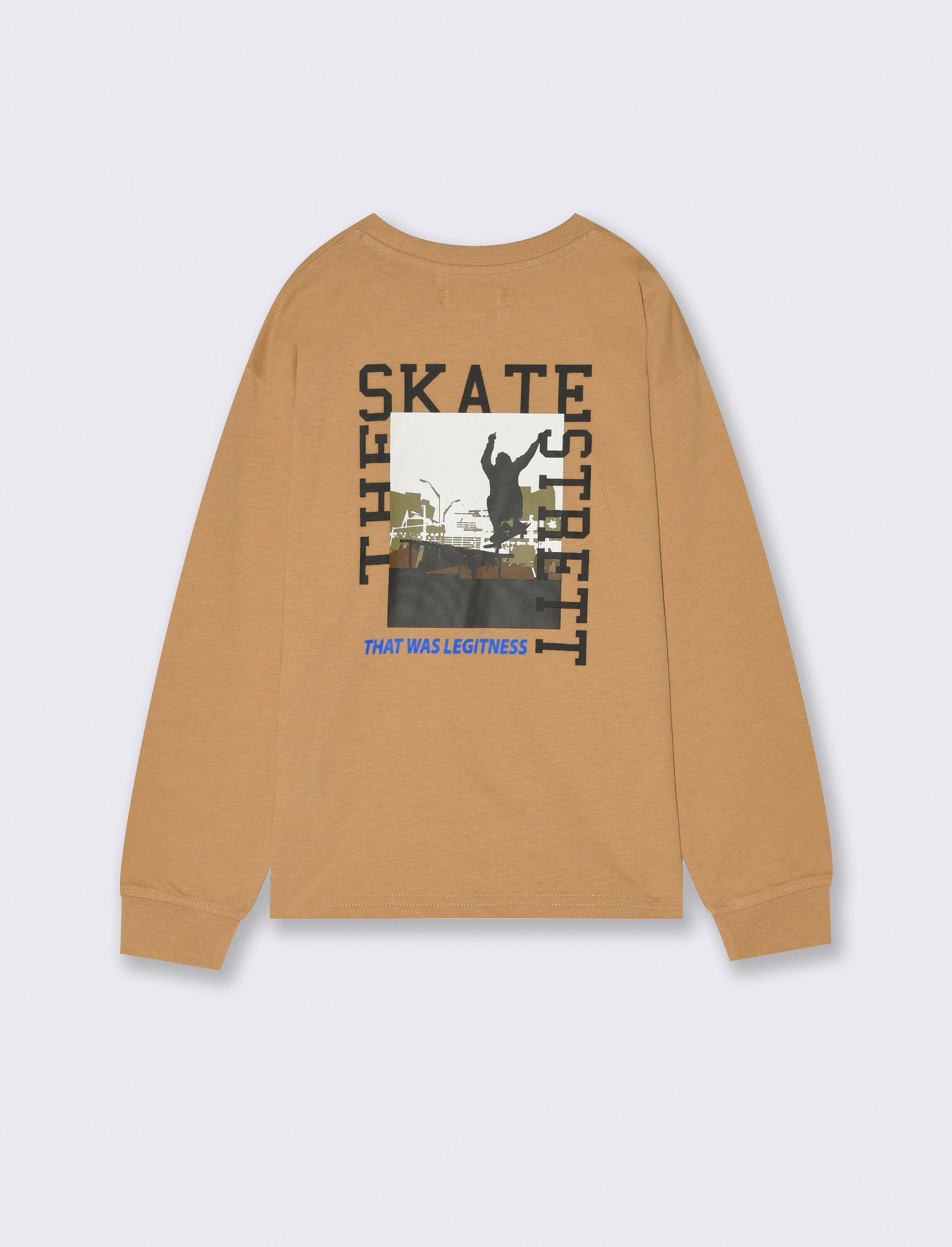 T-shirt maniche lunghe e polsini - Beige biscotto