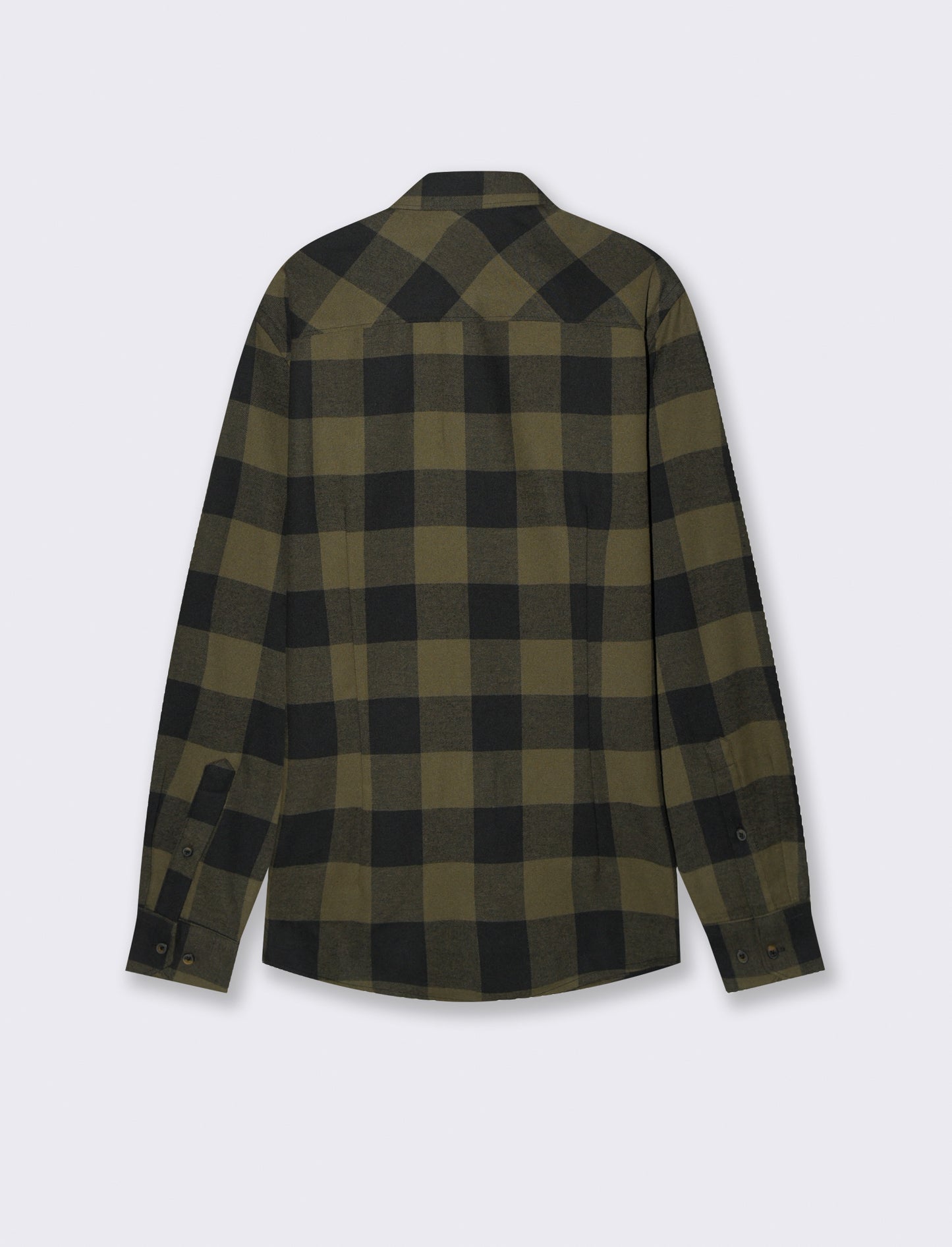CAMICIA A QUADRI IN FLANELLA - Verde militare