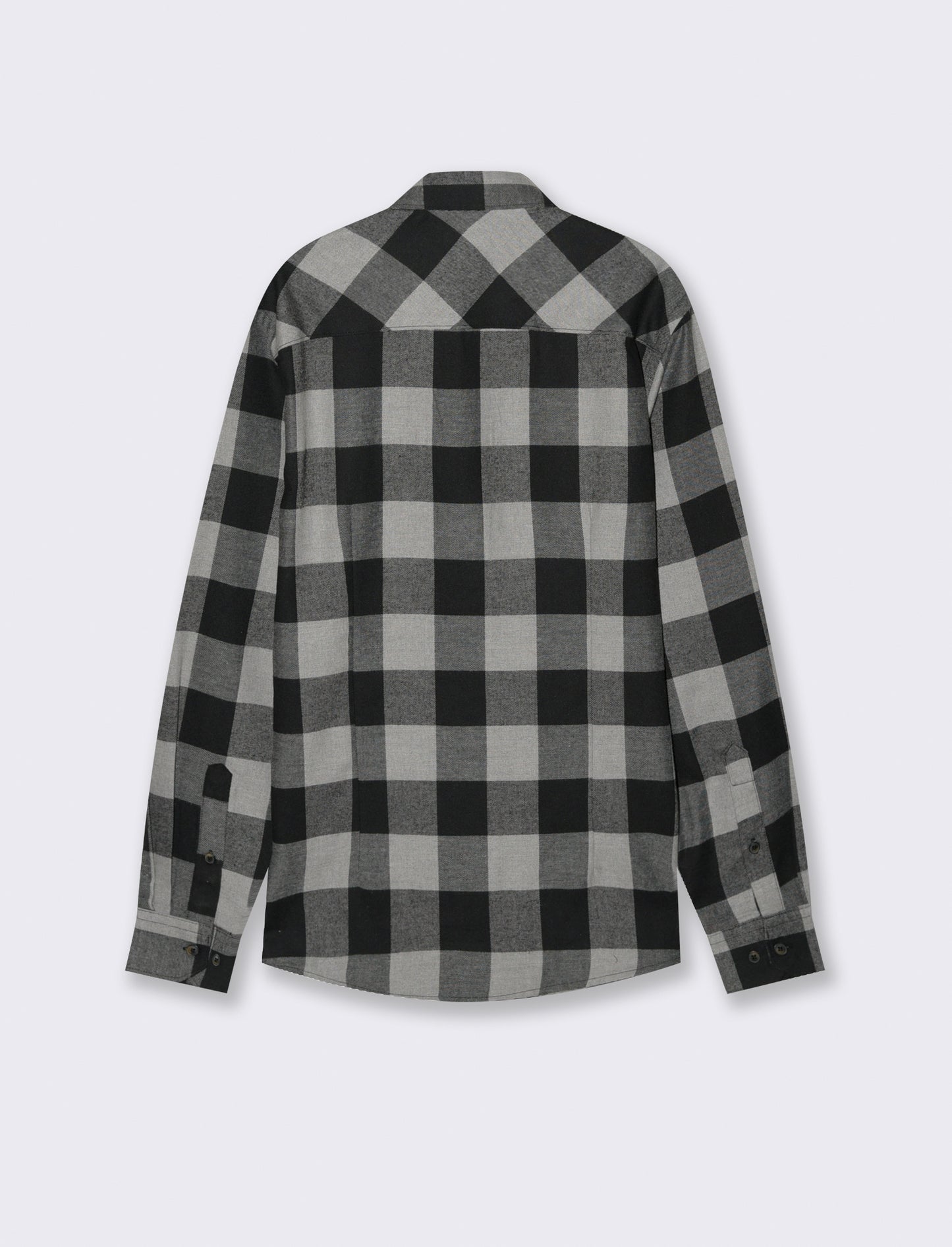 CAMICIA A QUADRI IN FLANELLA - Grigio mel.