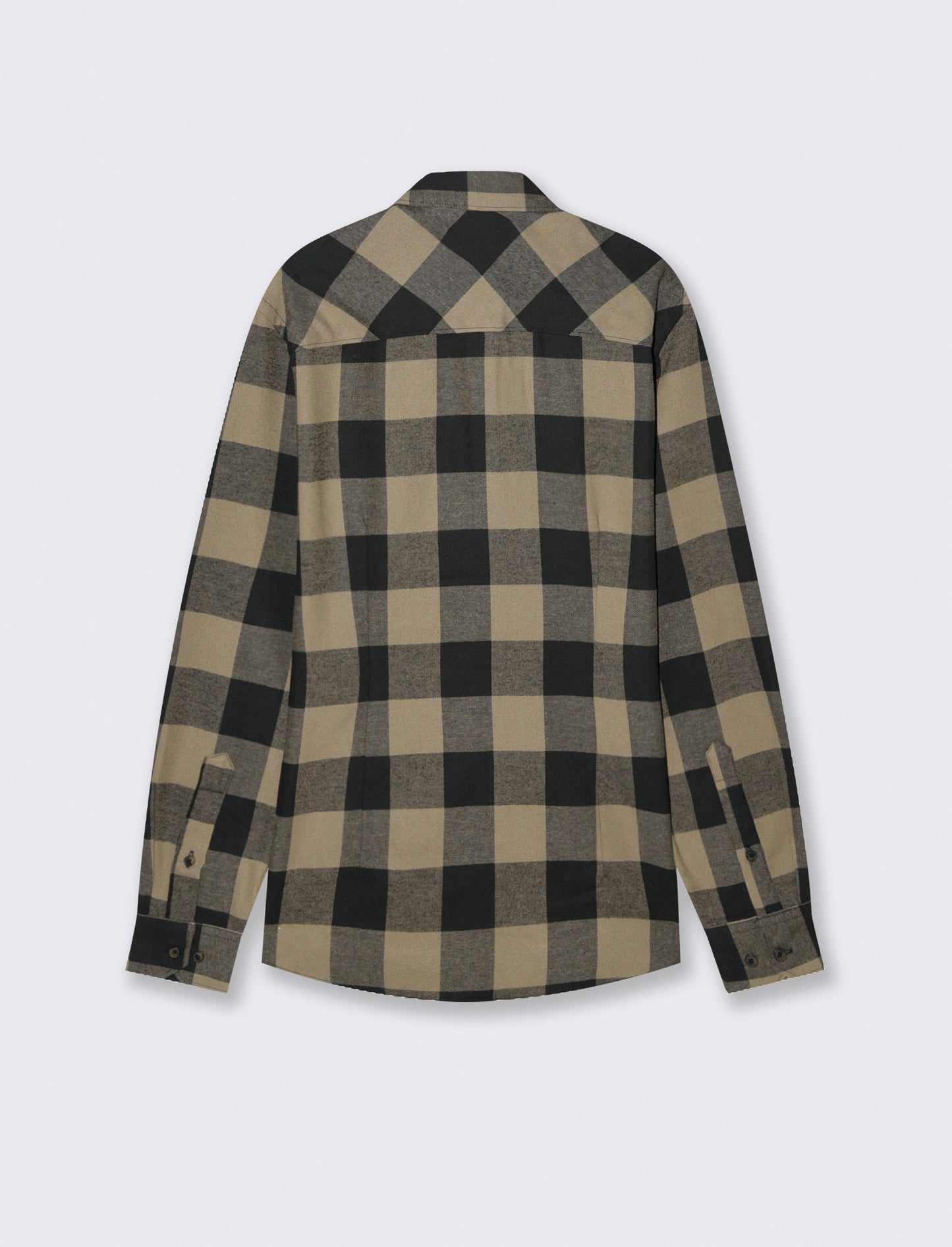 CAMICIA A QUADRI IN FLANELLA - Verde kaki