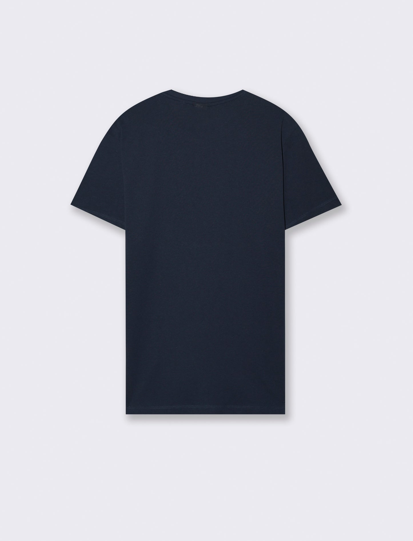 T-SHIRT IN COTONE CON STAMPA DEGRADE' - Blu scuro