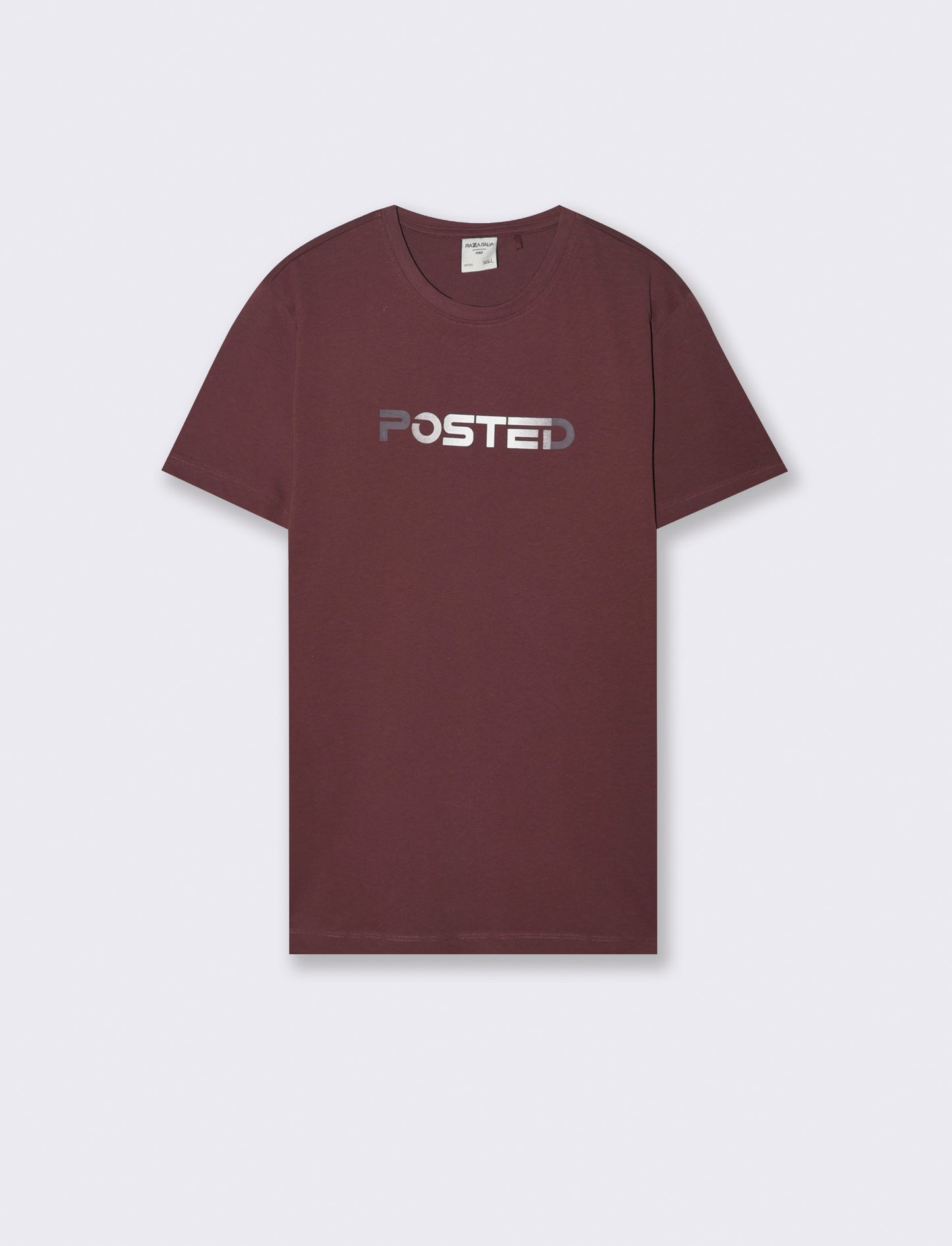 T-SHIRT IN COTONE CON STAMPA DEGRADE' - Bordeaux