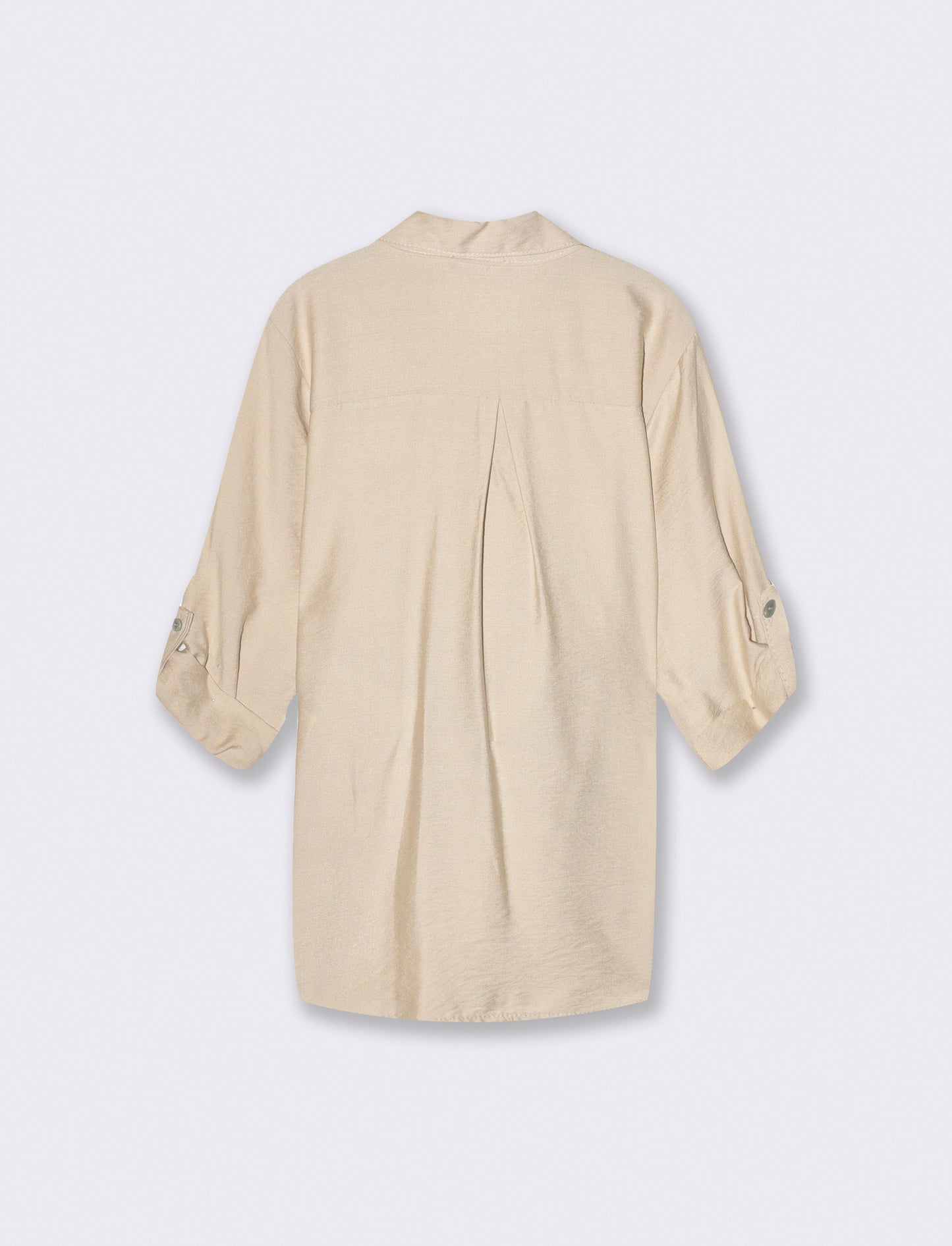 Soft three-quarter shirt - Beige