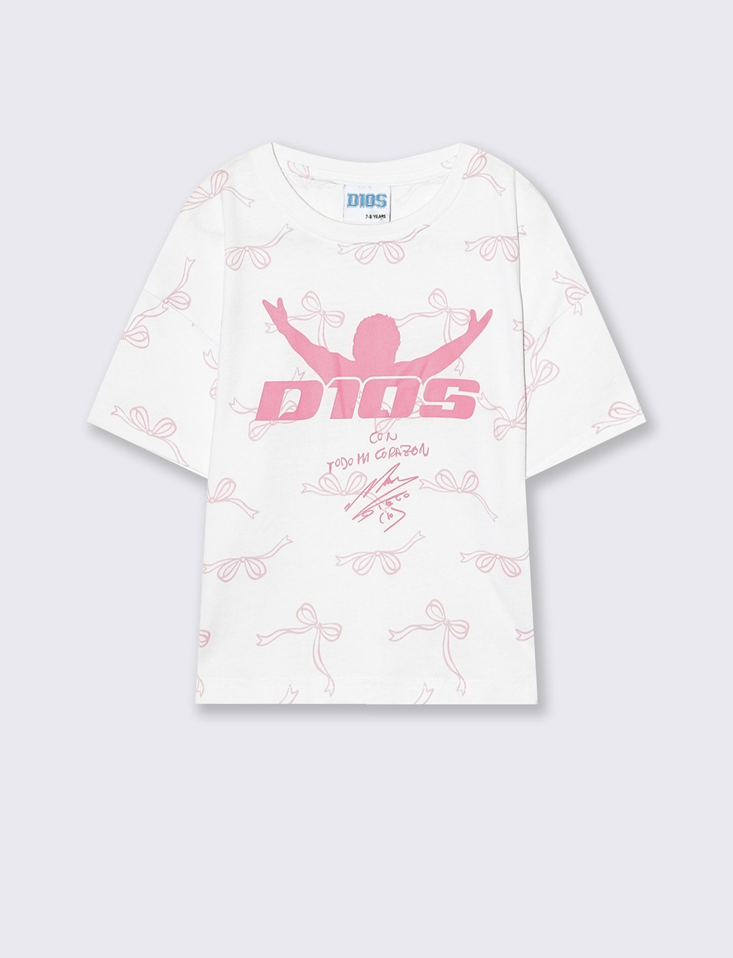 T-shirt bambina con stampa all-over D1OS - Bianco