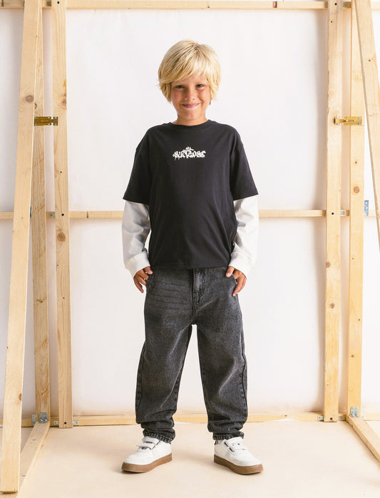 JEANS SCURO - Nero