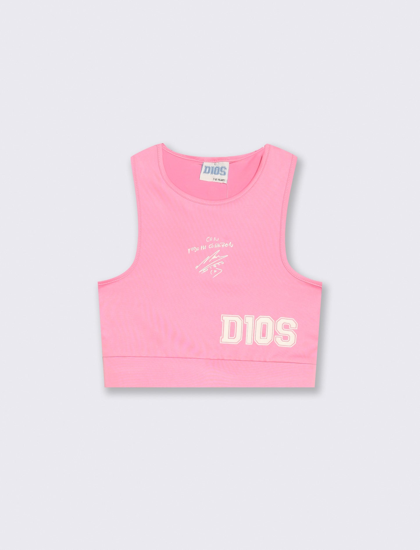 Canotta sporty da bambina con stampa D1OS - Rosa