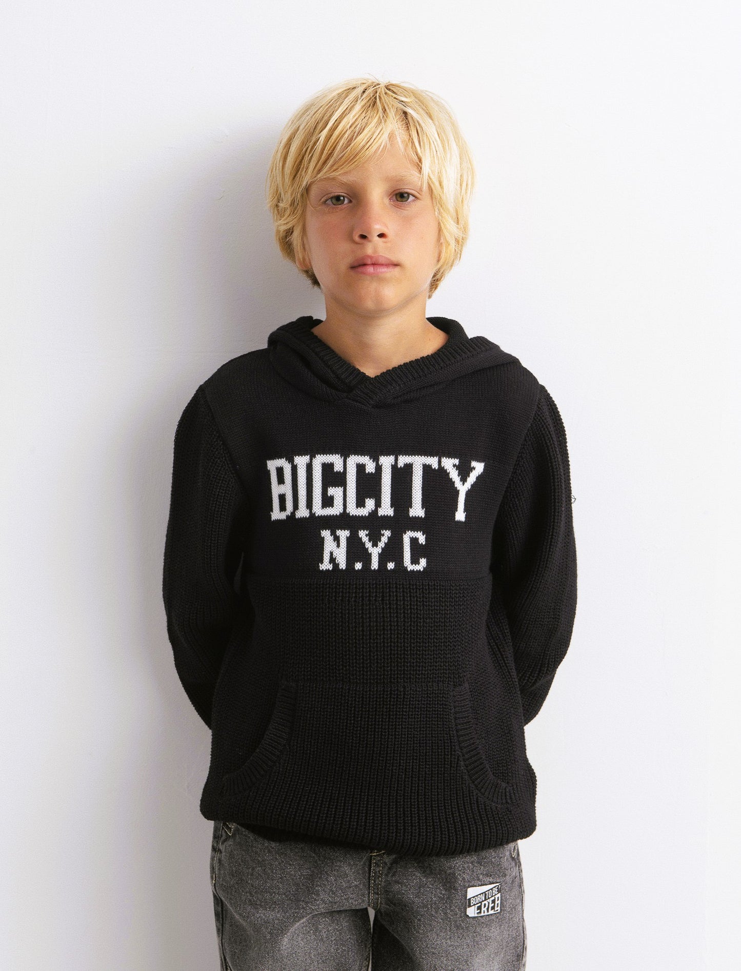 Maglione con cappuccio - Nero