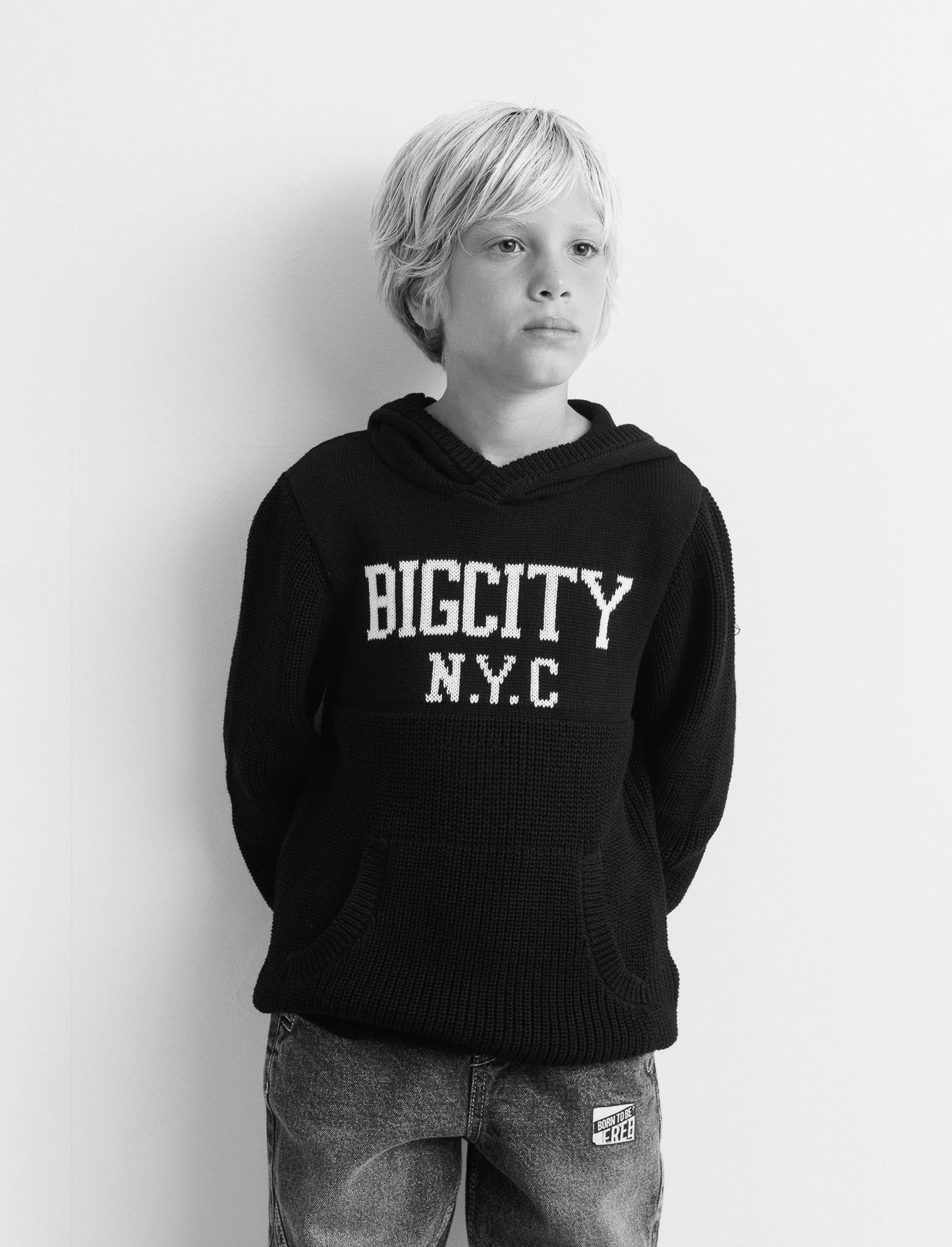 Maglione con cappuccio - Nero