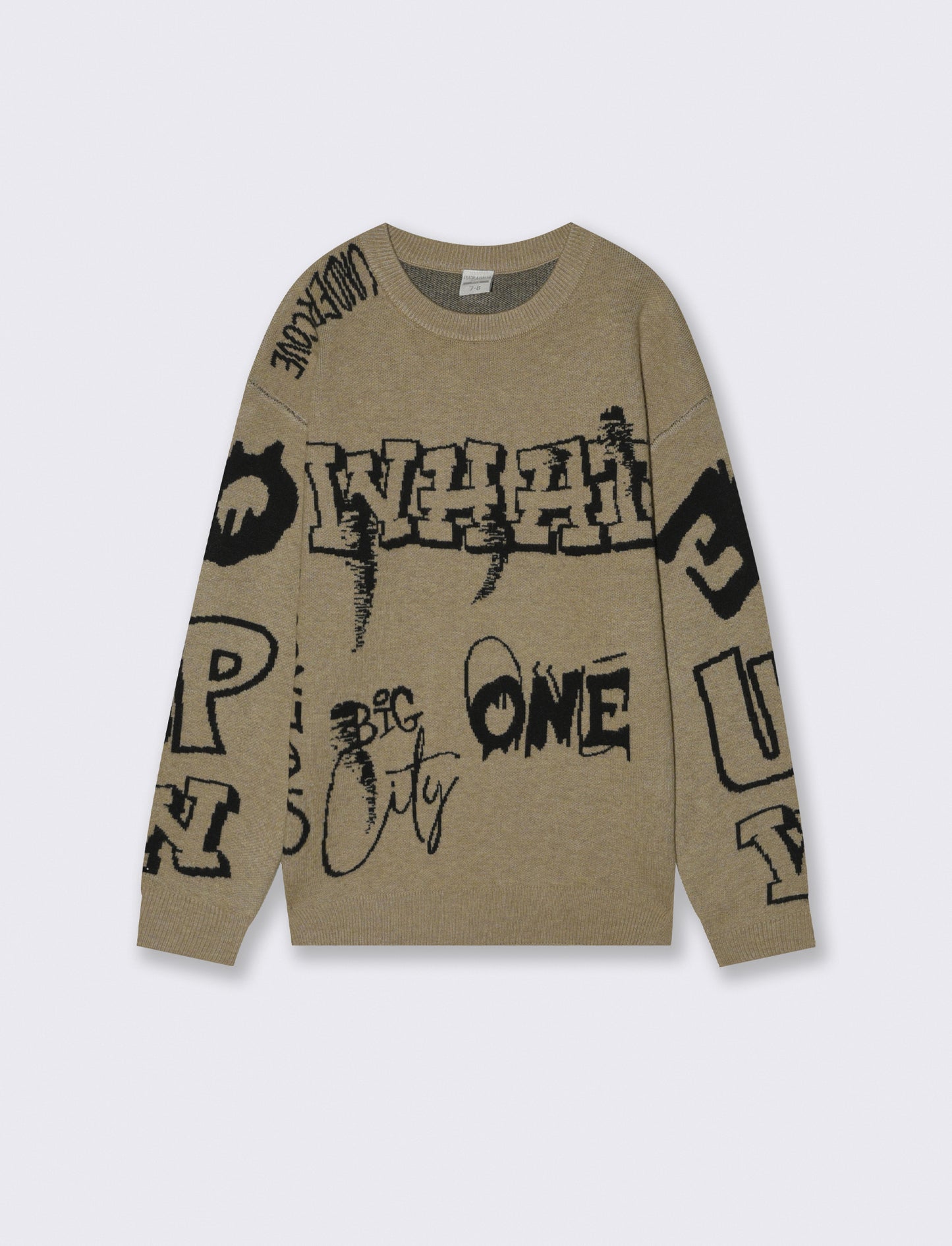 Maglione all-over - Beige