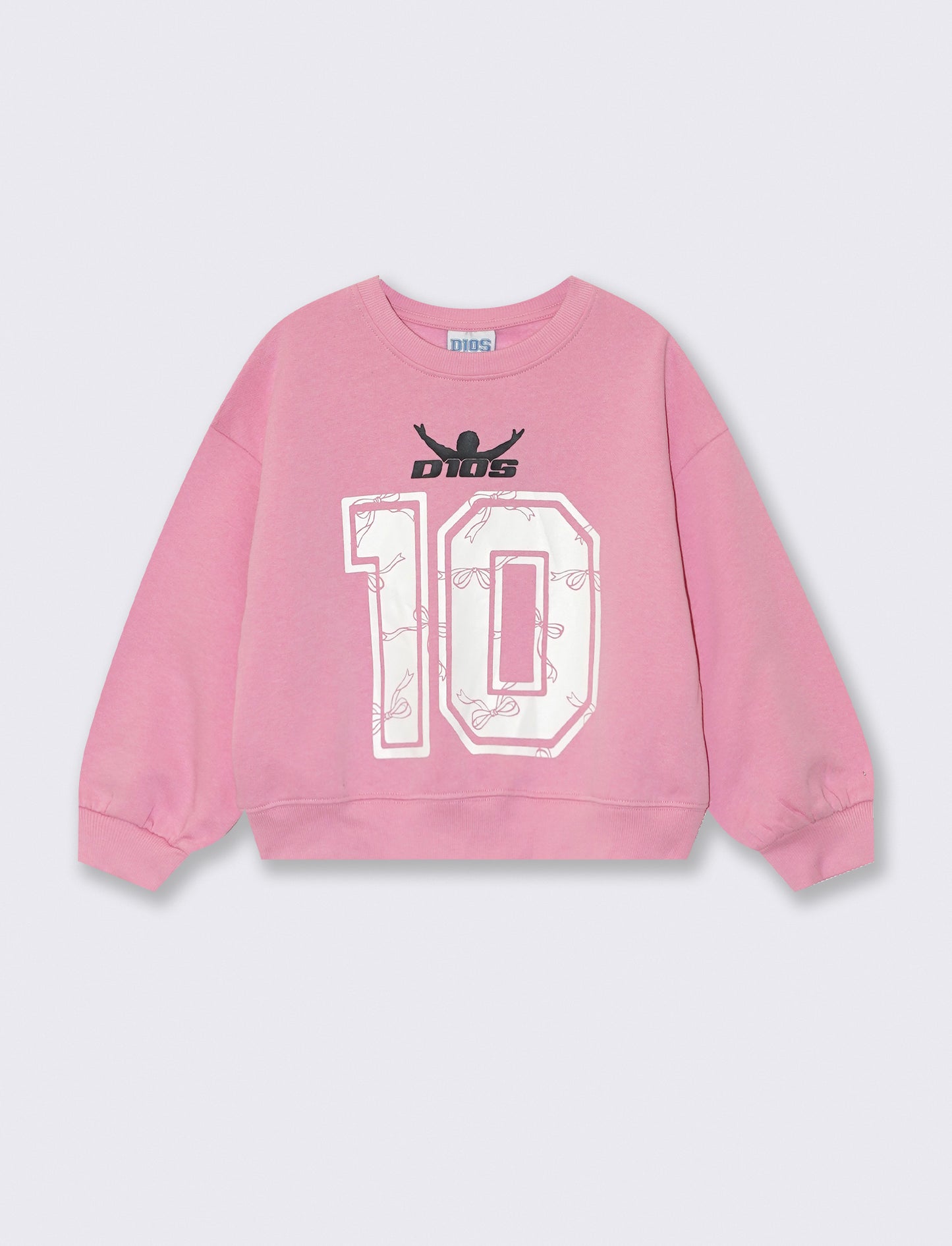 Felpa sporty bambina con stampa D1OS - Rosa