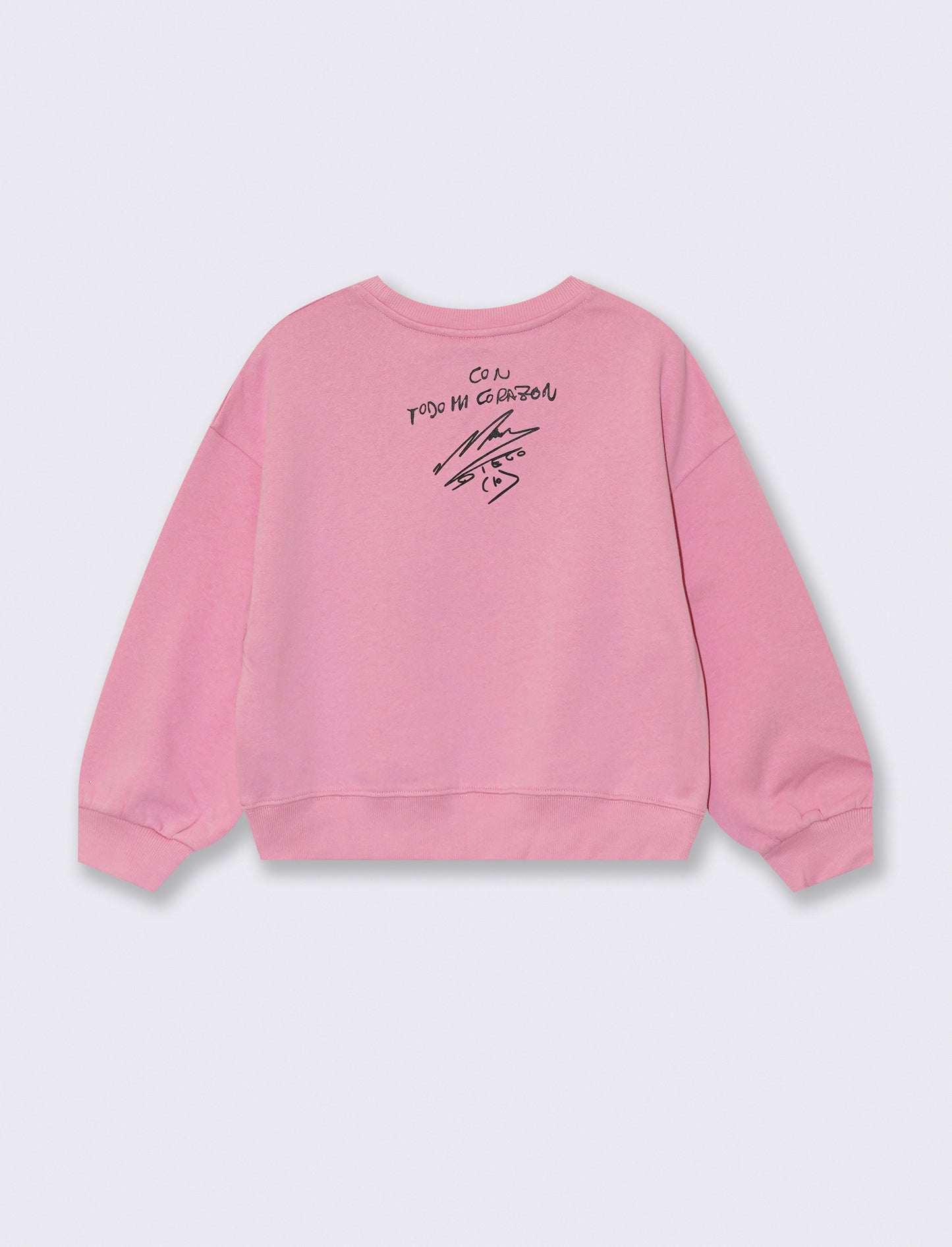 Felpa sporty bambina con stampa D1OS - Rosa