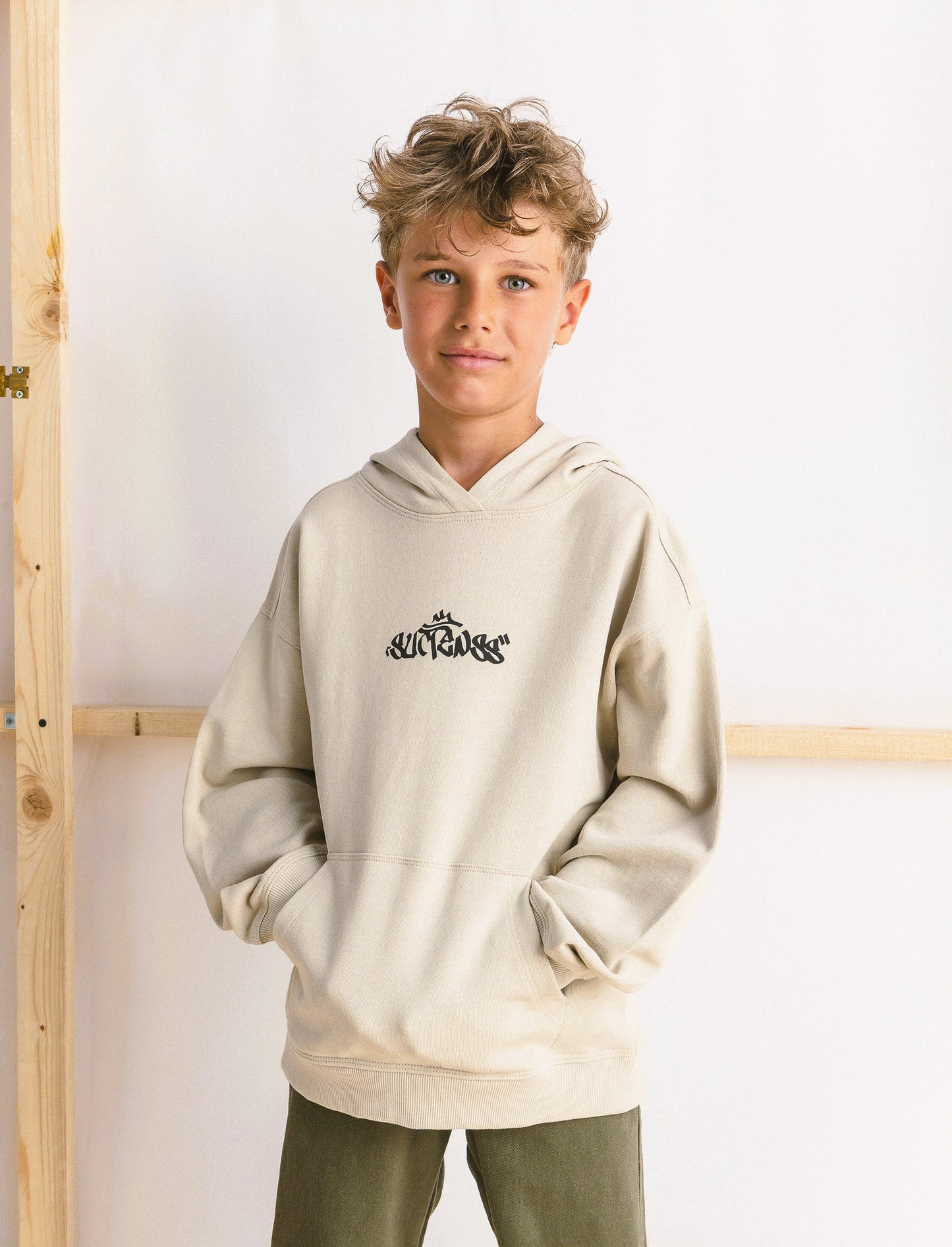 FELPA CON CAPPUCCIO - Beige