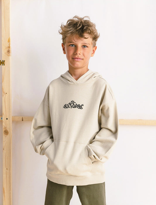 FELPA CON CAPPUCCIO - Beige