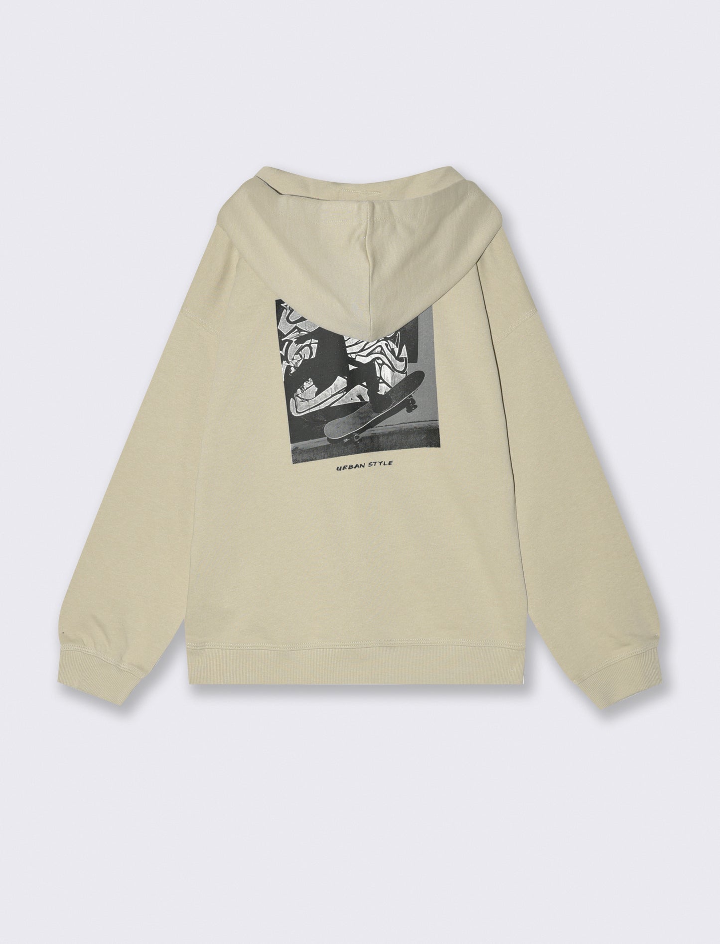 FELPA CON CAPPUCCIO - Beige