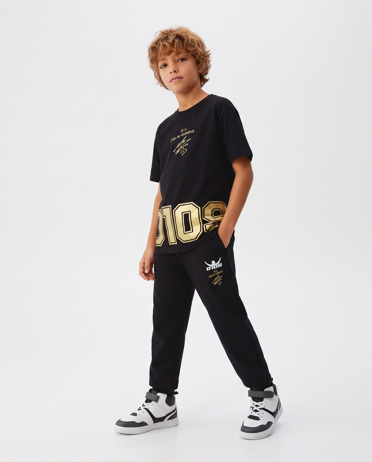 D10S Sports Pants with Pockets and Laces - Black