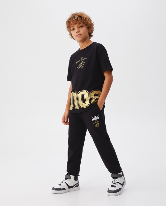 D10S Sports Pants with Pockets and Laces - Black