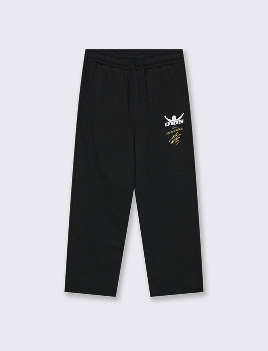 Pantalone sportivo D10S con tasche e lacci - Nero