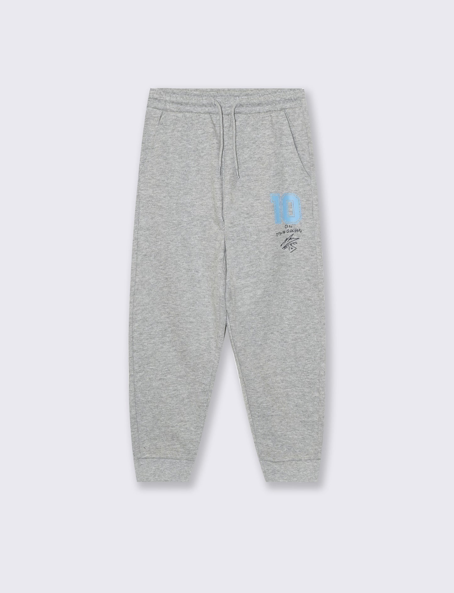 Jogger D10S in cotone con vita elasticizzata - Grigio mel.