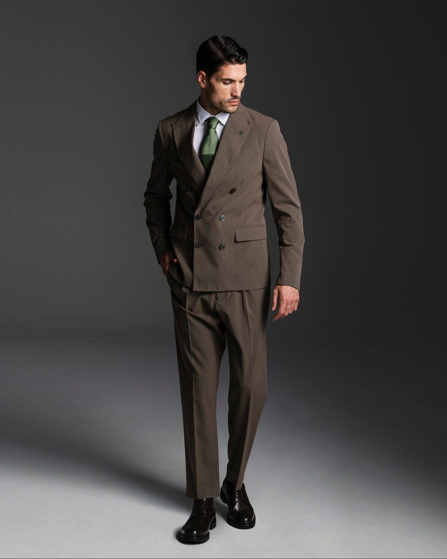 PANTALONI DA COMPLETO FORMAL FIT - Grigio fango