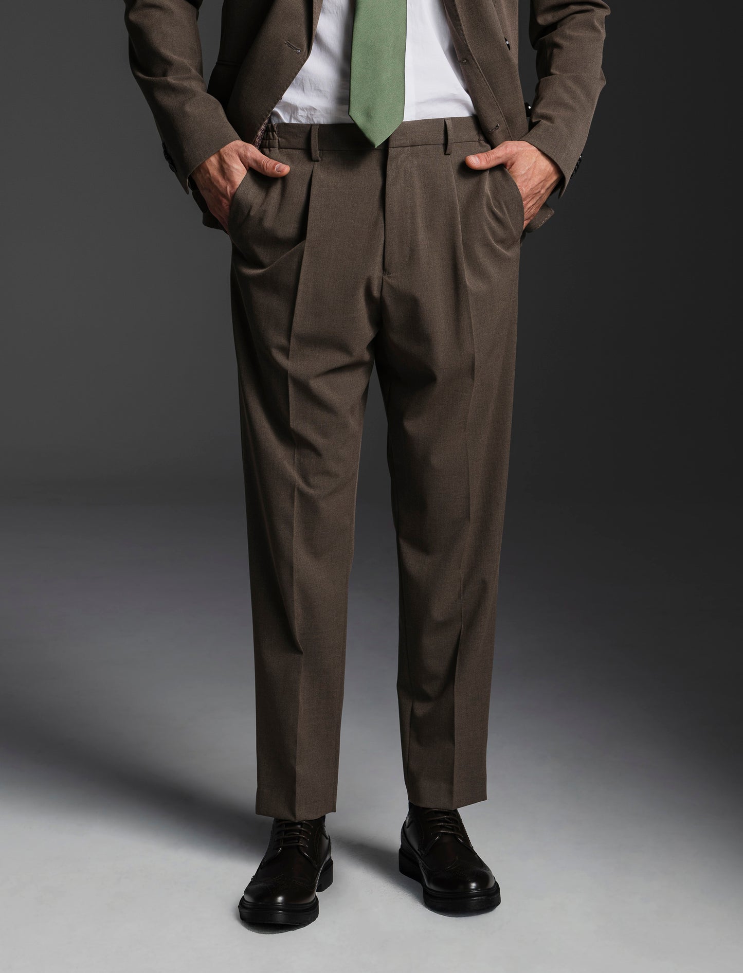 PANTALONI DA COMPLETO FORMAL FIT - Grigio fango