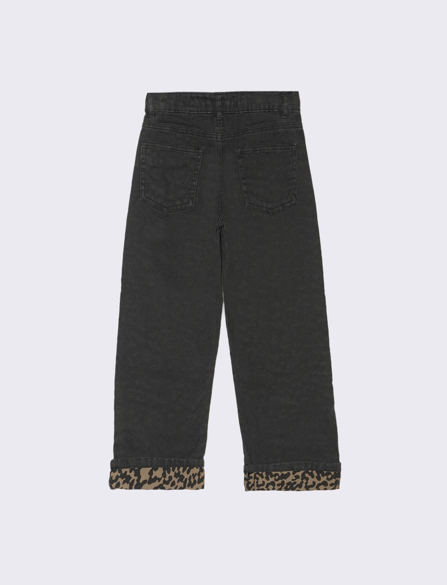 Denim gamba ampia - Maculato