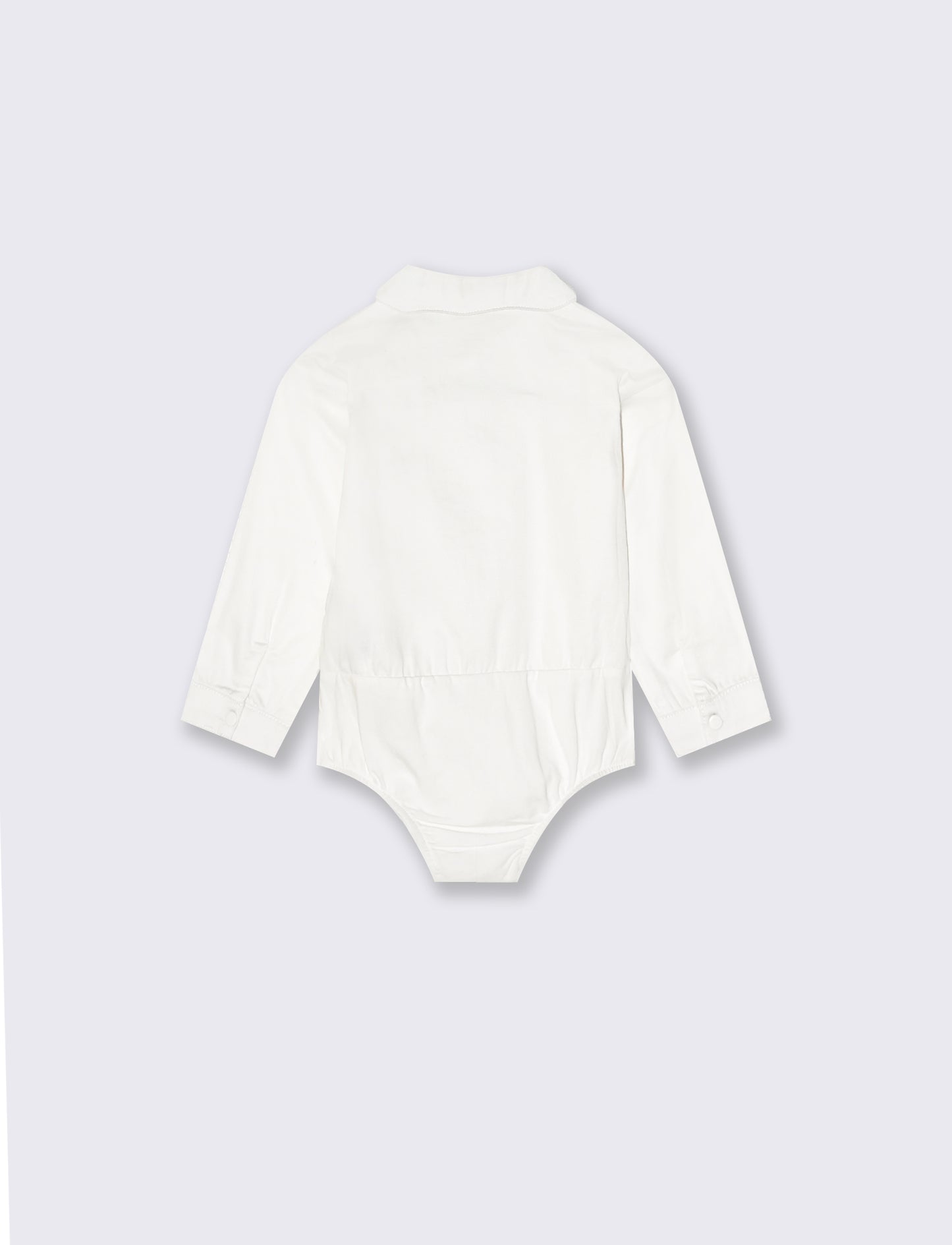 Body con colletto ondulato - Bianco panna