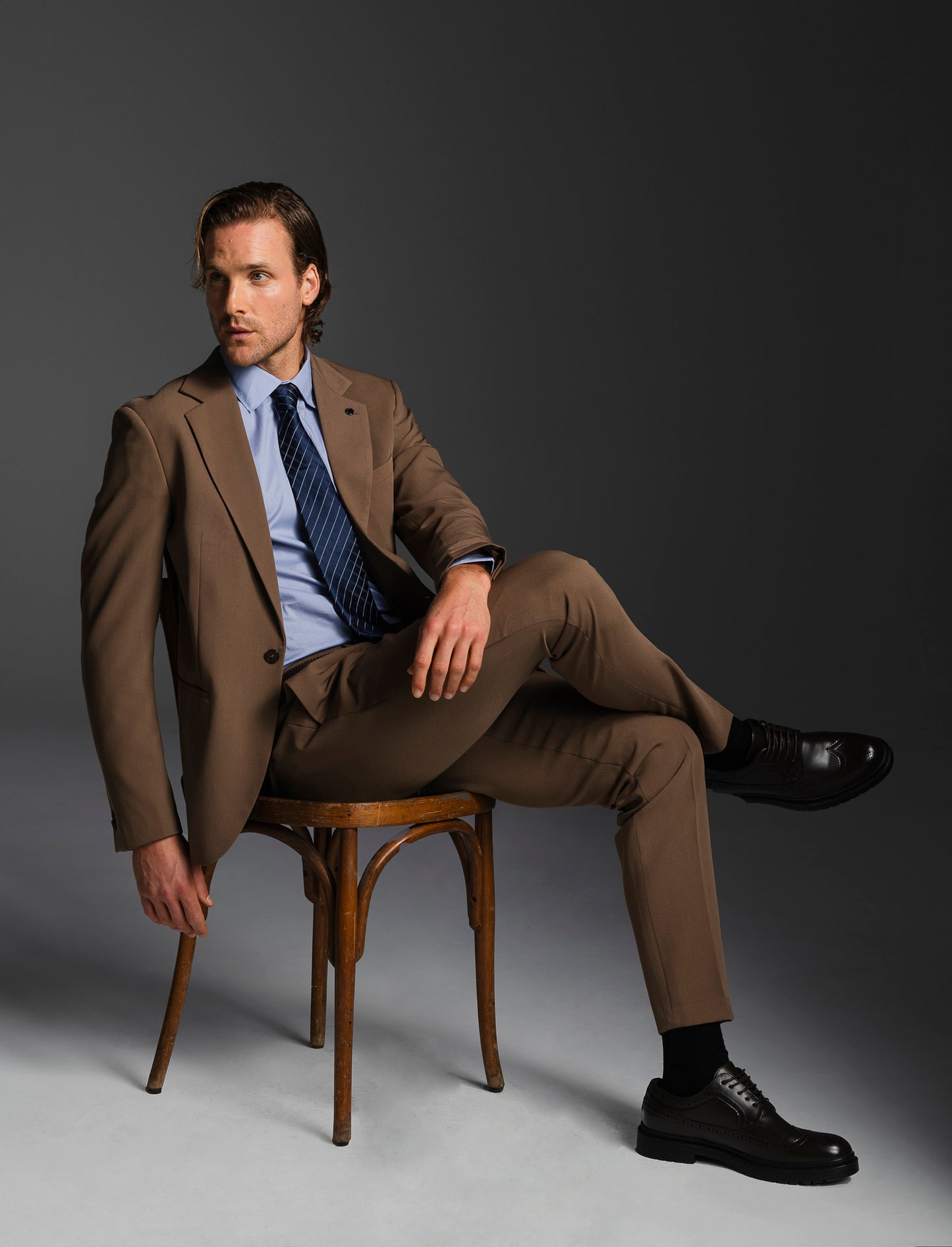 BLAZER DA COMPLETO FORMAL FIT - Grigio tortora