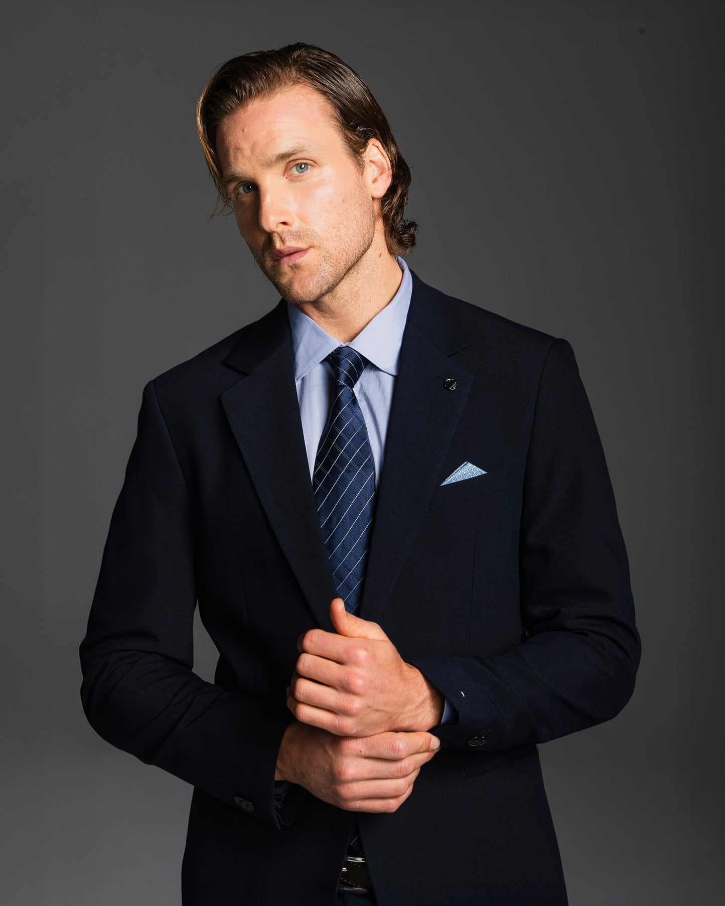 BLAZER DA COMPLETO FORMAL FIT - Blu