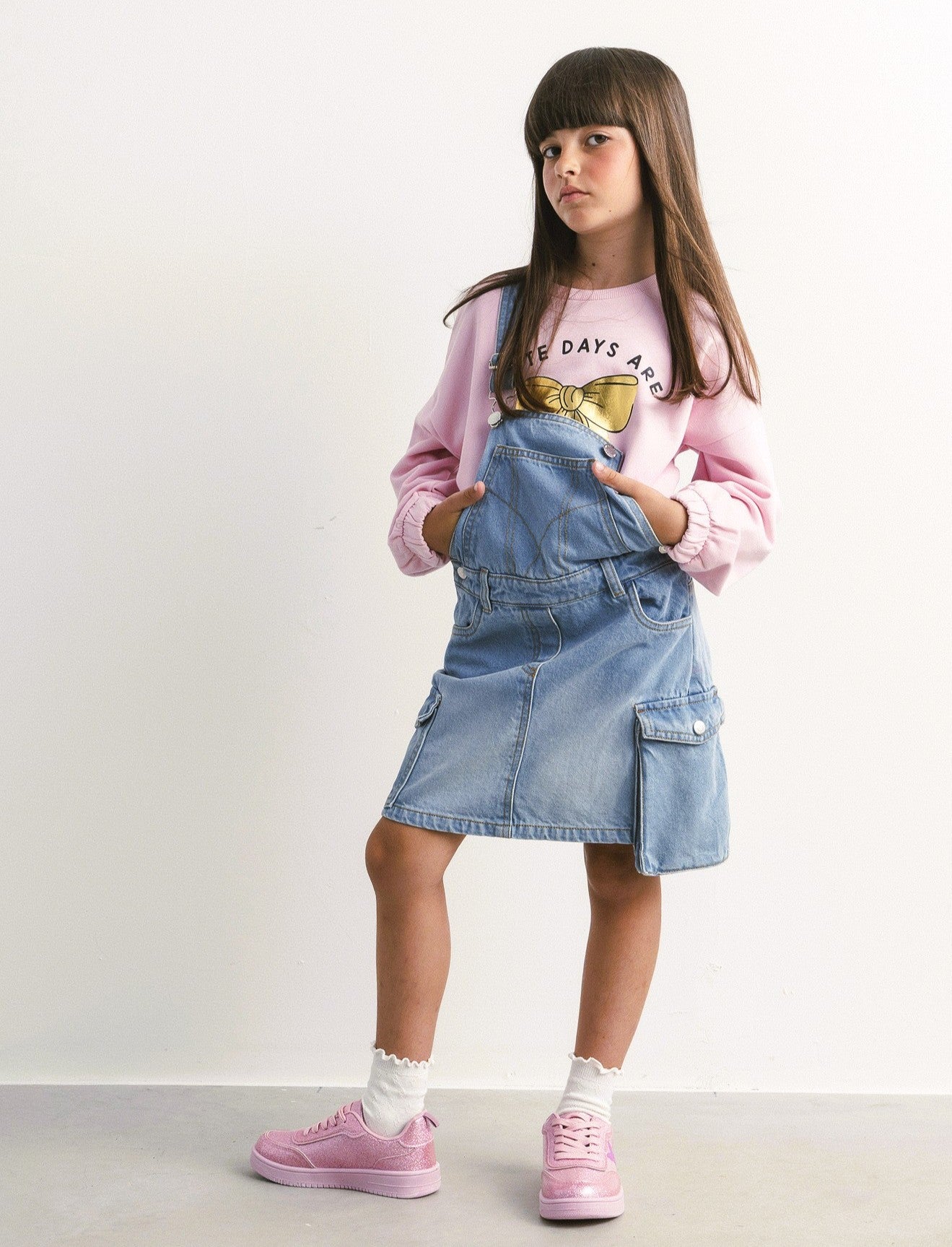 Salopette in denim gonna - Denim