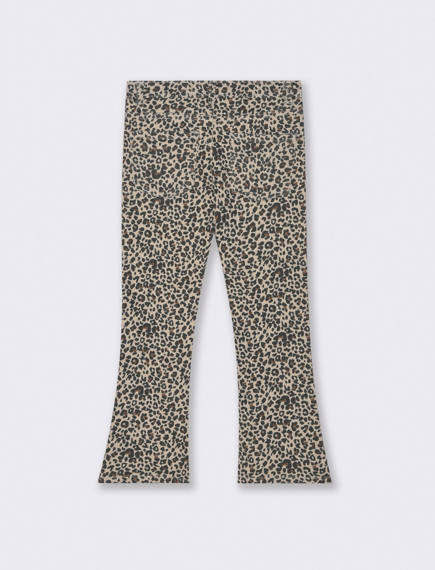 Pantaloni elastici a zampa stampati con fantasia leopardata. - Maculato