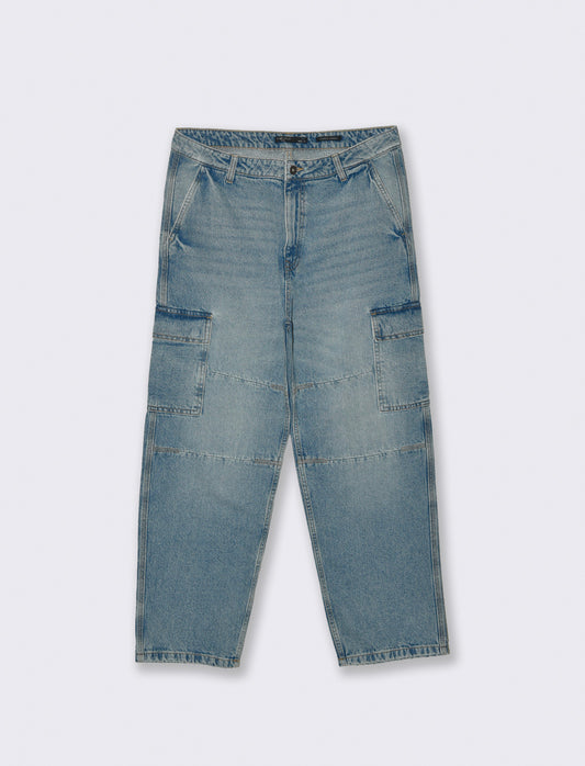 JEANS BAGGY CARGO FIT - Denim