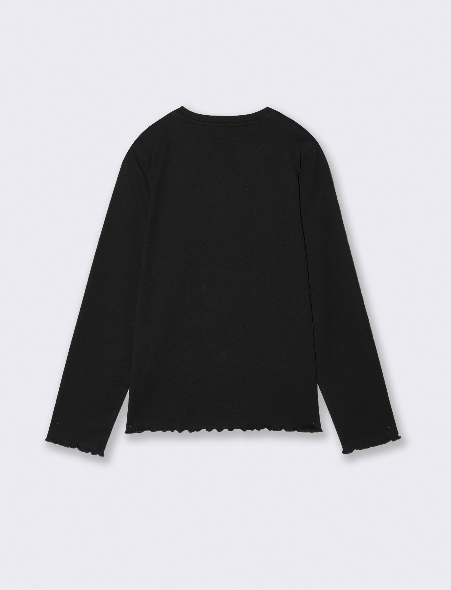 T-shirt orlo ondulato - Nero