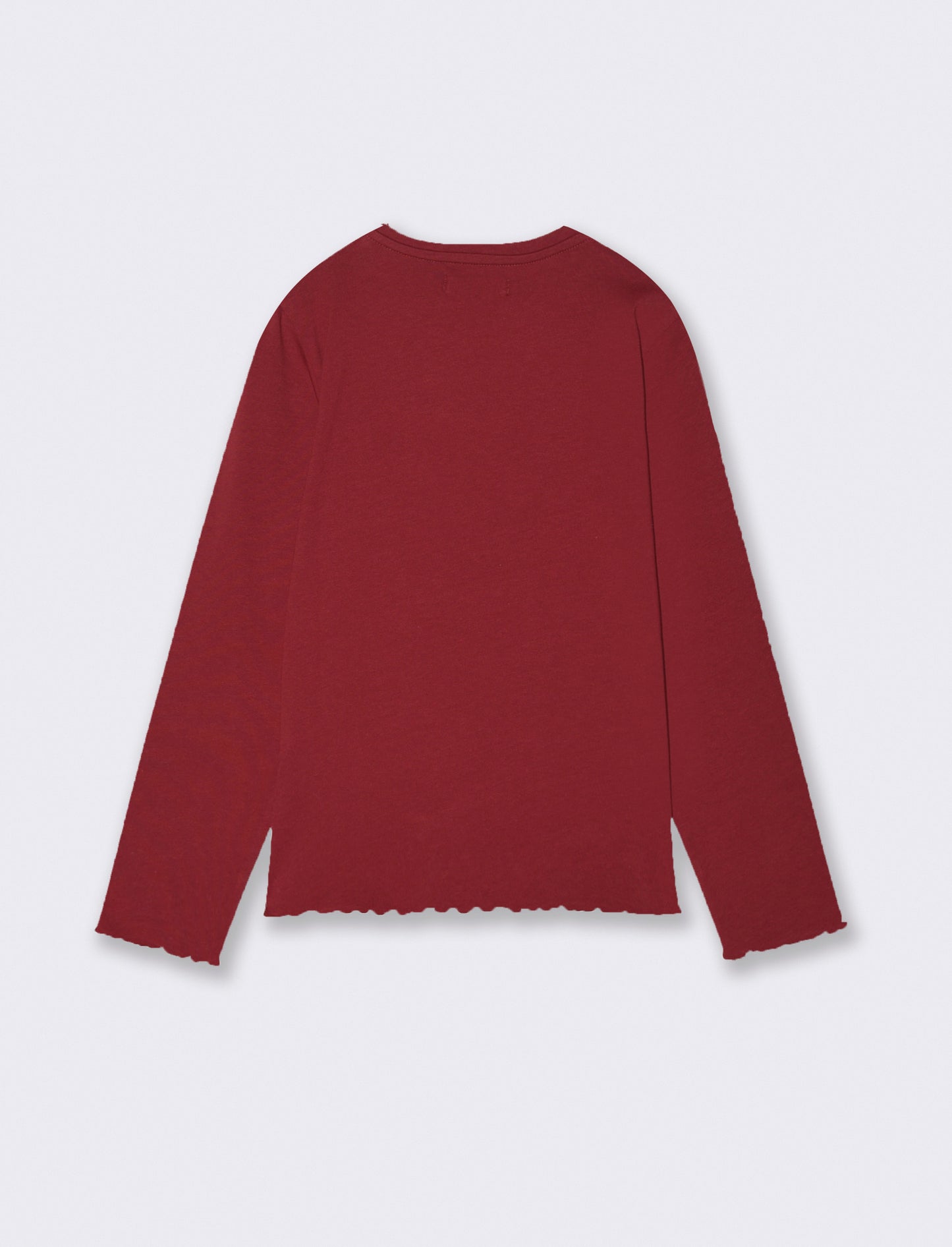 T-shirt orlo ondulato - Bordeaux